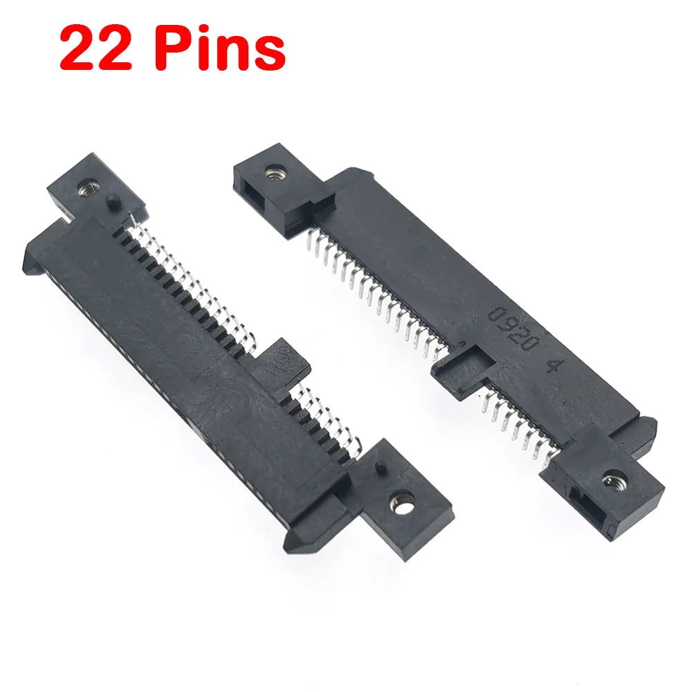 

1-10pcs 22P SATA Socket Connector SATA 7+15P 22pin Female SMT type 22Pin Hard disk interface Connector Socket