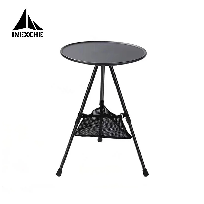 Portable Camping Round Table Telescopic Folding Aluminum Alloy Coffee