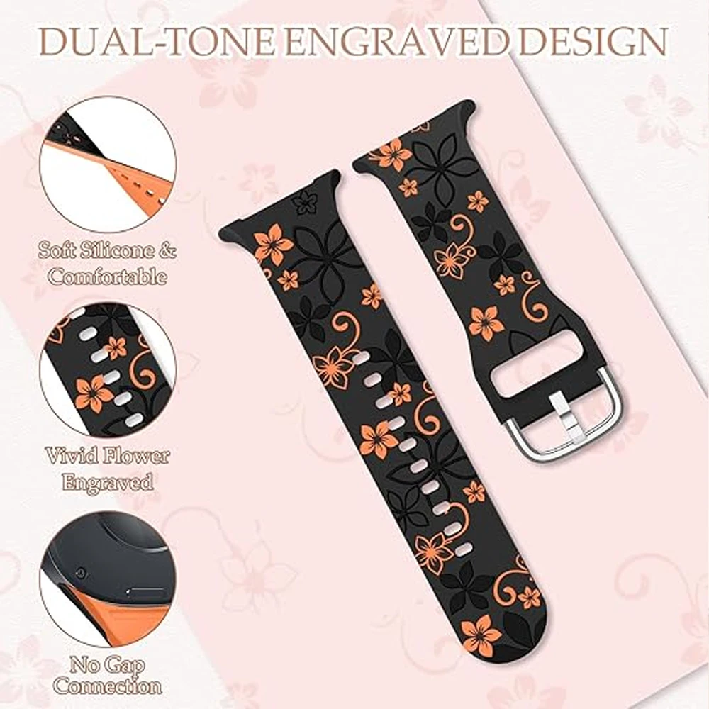 Engraved Sport Band Wrist Bracelet Strap