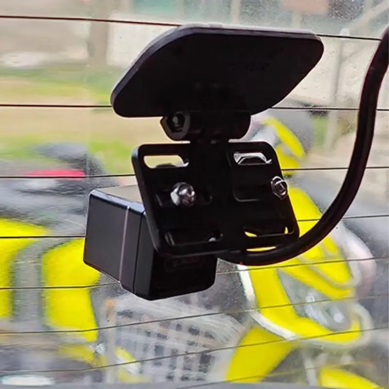 Rear Dash Cam Holder Rear Dash Cam Window Mount Camera Holder Rear Windshield Backup Camera Bracket with Multi-Angle Adjustment