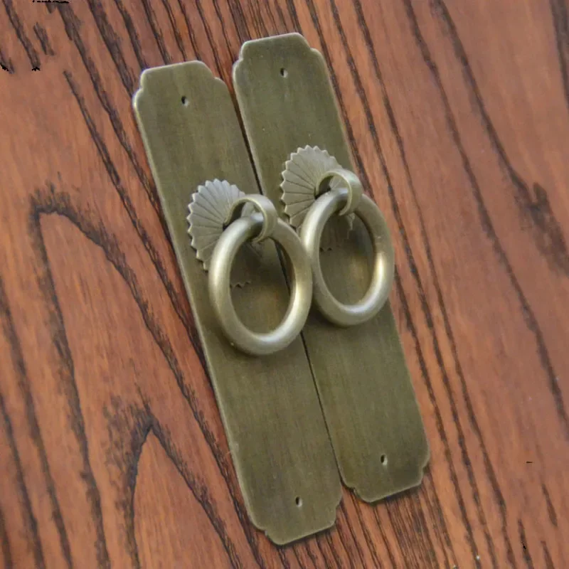 Description Picture 6 of itemXipeiyi Antique Chinese Furniture Handles Flat Brass Drawer Cabinet Door Pull Ring Retro Kitchen Wardrobe Bookcase Knobs 3x10MM