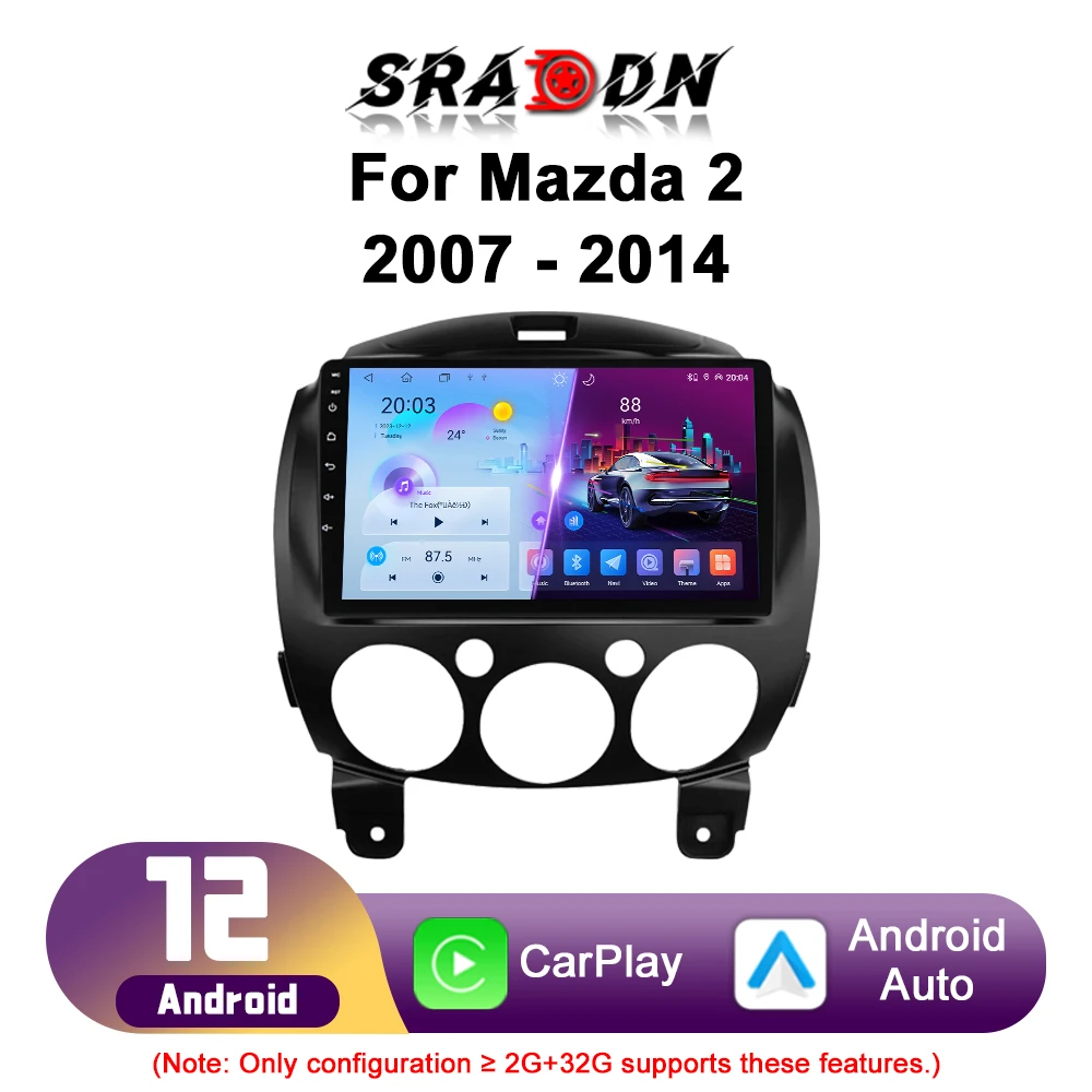 

Для MAZDA 2 2007 2008 2009 2010 2011 2012 2013 2014 Автомобильный радиоприемник Android Автомобильный мультимедийный видеоплеер Навигация GPS Авто Carplay Сенсорный экран Авторадио