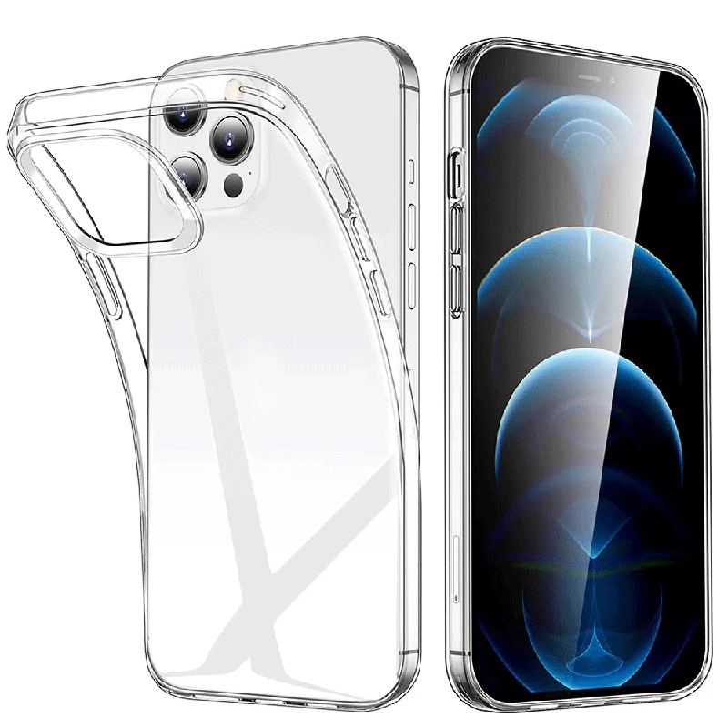 Custodia in silicone ultra sottile per iPhone 13 12 11 Pro Max Custodia in silicone trasparente morbida trasparente per iPhone 14 Pro X XS MAX XR Fundas_voghion.com