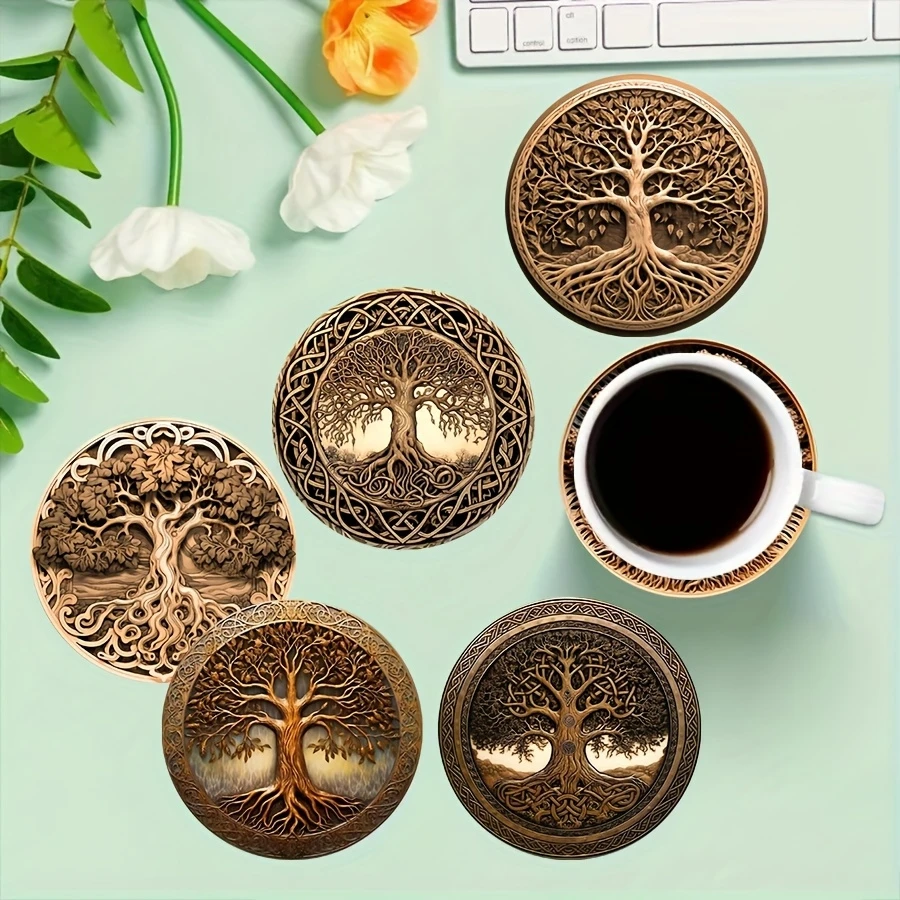 Life Tree Wooden Coasters 2