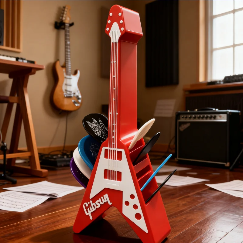 Black 10-Slot Guitar Pick Holder - Stylish and Practical Pick Storage Solution, Ideal Gift