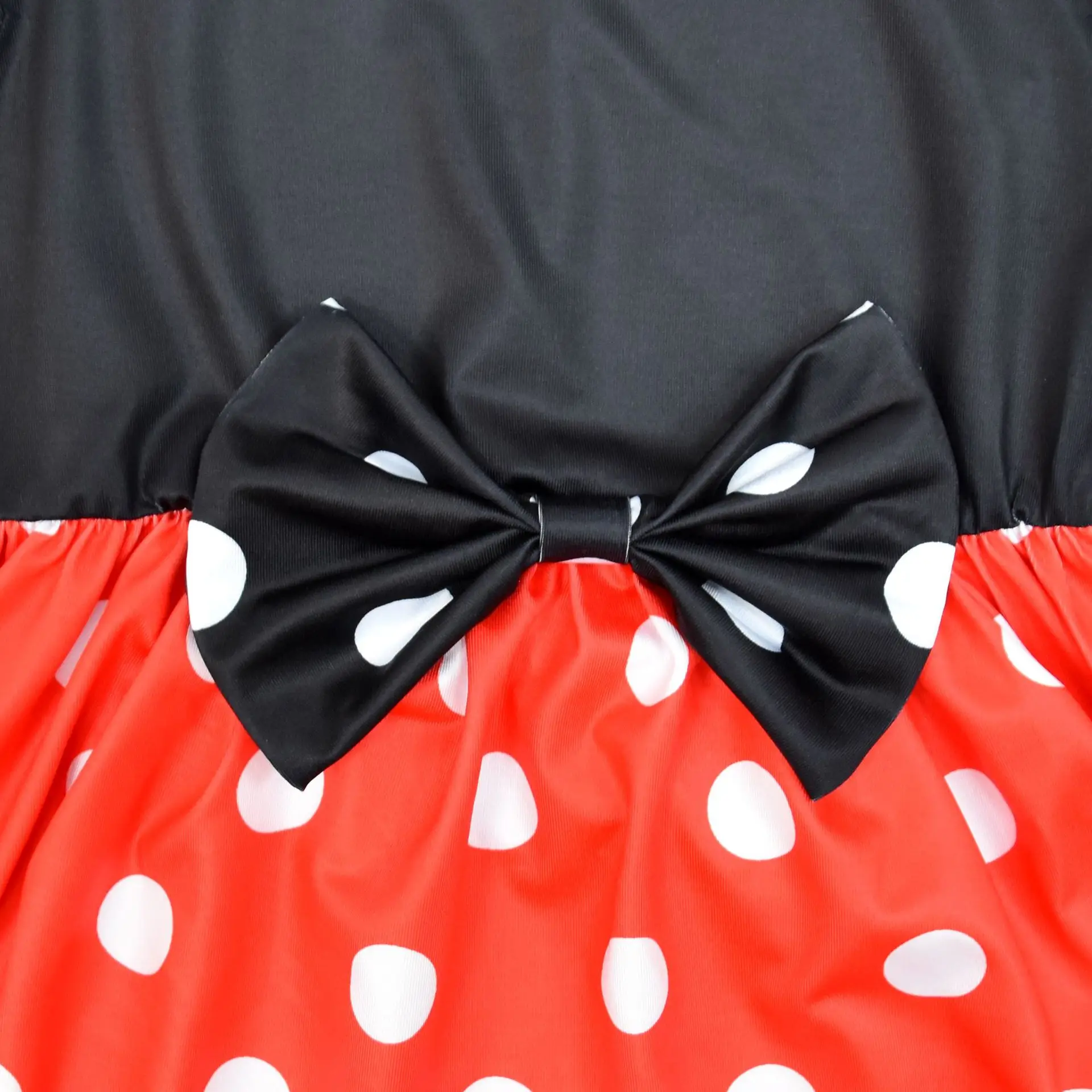 2023 Girls Minnie Mouse Dress Mickey Minnie Out Kids Costume Princess Dress Short Sleeve Infant Childrens Clothing with Headband