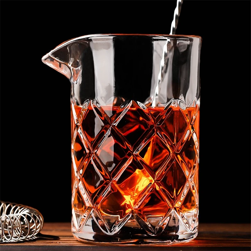500ml Glass Studded Cocktail Mixing Glass Barware