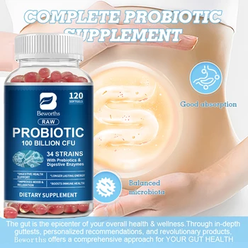 972-b91ee5.jpg BEWORTHS High Absorption Probiotic Capsules Adults Digestive Health Supplement Promotes Promote Digestion Reduces Bloating