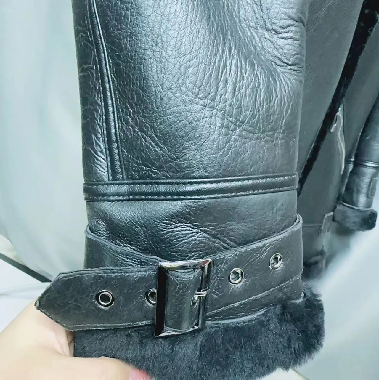 Frauen Dicke Warme Echte Schafschur Haut Jacken Herbst Winter Leder Mantel Weibliche Neue Mode Kleidung Tops – Detail 8