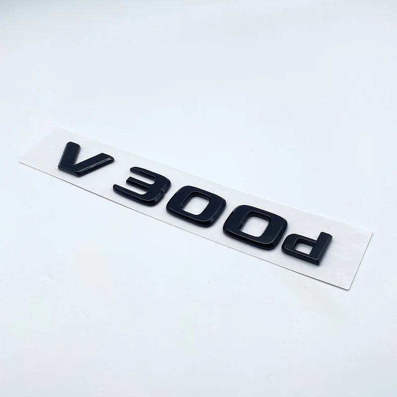 Badge Lettre Coffre Mercedes Classe V (V220d, V250d...) - ABS 3D, Argent Ou Noir - Autocollant Résistant - 6