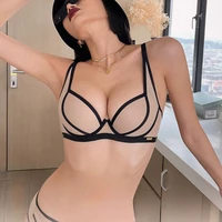 Ensemble de sous-vêtements pour femmes, soutien-gorge français Sexy, soutien-gorge Push-up, culotte, brassière confortable, bretelles réglables, ensemble de Lingerie froncée 4