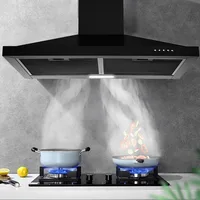 Tieasy 450CFM 24-inch Wall Mount Vent Stainless Steel Fan with LED Light Range Hood USGD1760BPA 2
