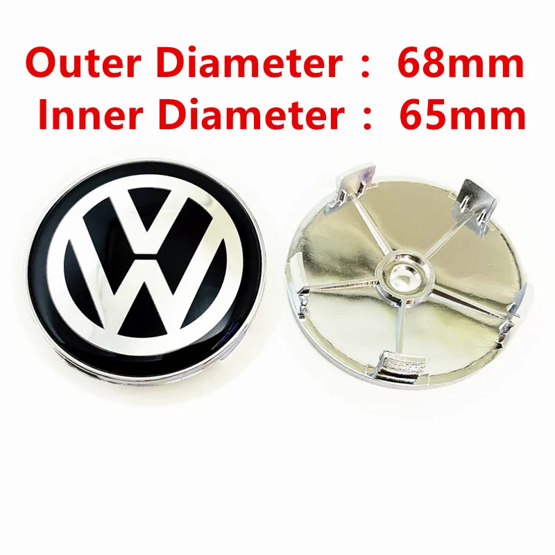 Wheel center caps 4 Pcs For CC Passat Golf Tiguan Touareg