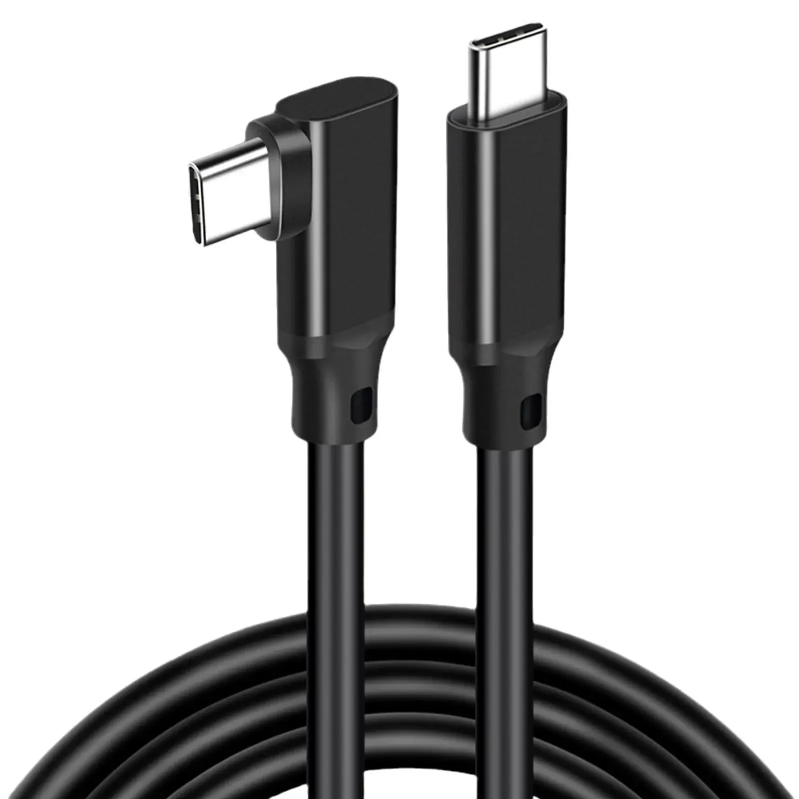 USB C에서 C타입 데이터 케이블, 90 도 각도 VR 링크, USB 3.2 3.1 Gen2, 20Gbps, 4K @ 60Hz, 100W PD, 0.2m/0.5m/1m/2m/3m 고속 충전 코드