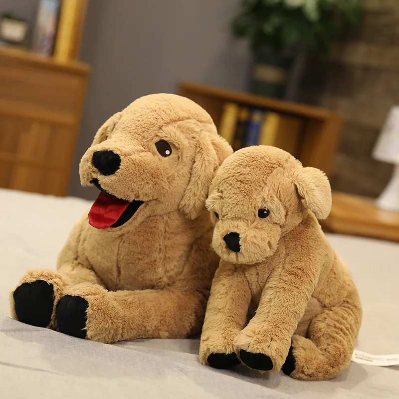 New 35/75cm Simulation Labrador Dog Plush toy Creative Realistic Animal Puppy Dolls Stuffed Soft Toys for Children Birthday Gift