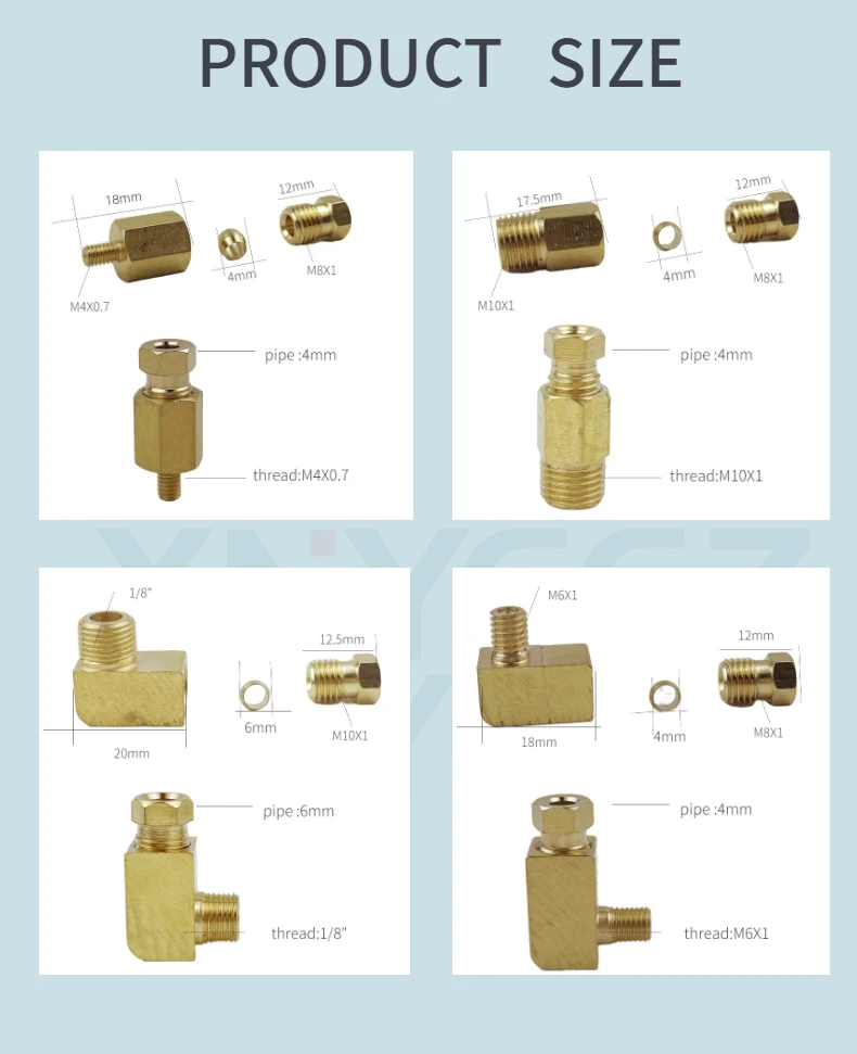 Rechtwinkliger Messingstecker/Kupplung PL-406 für zentralisiertes Schmiersystem/CNC-Maschinenzentrum – Detail 3