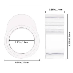 Clear Door Handle Protector and Wall Bumper - Home Improvement Essential - 50PCS (Single Ring)