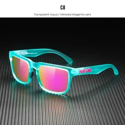 KDEAM Large Size Men's Polarized Outdoor Sports Fishing Sunglasses - Big Square Frame (C8 mirrored magenta)