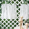 Korean Sweet Lace Flowers Short Curains for Kitchen Bottom Lace/Balls Half Curtains Geometric Pattern Curtains for Bedroom #A429 4