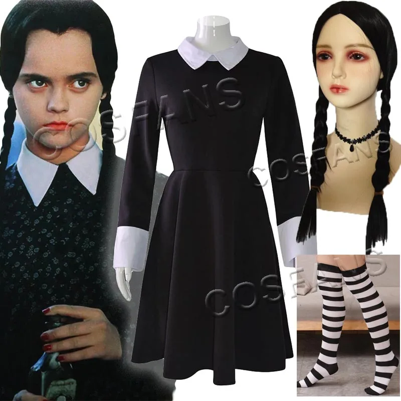 Wednesday Addams addams Family Cosplay Dress Costume 