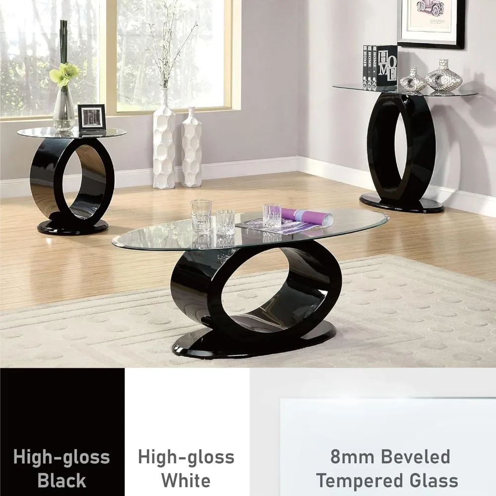 Contemporary Glass Top Coffee Table, 54" x 17.75" x 26.25", mesas de centro para sala  coffee table 6