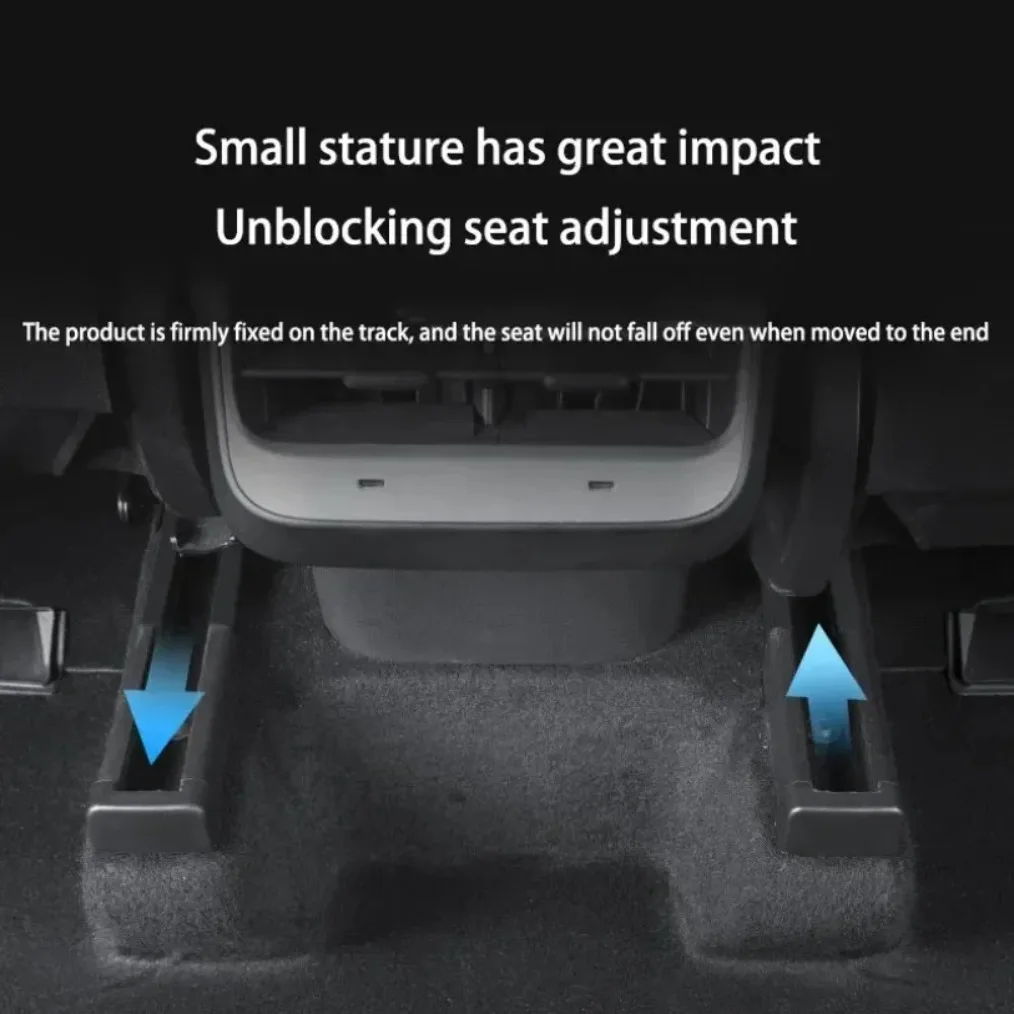 4pcs Rear Seat Rail Cover Protector For Tesla Model 3 Y Juniper 2025 Accessories End Pieces Backseat Slide Protection Anti-kick