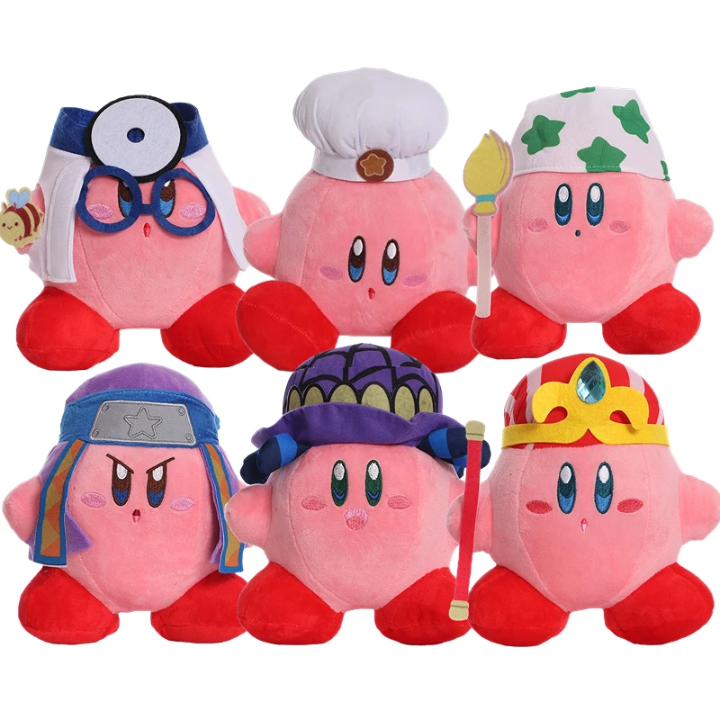 18-22cm Star Kirby Plush Stuffed Toys Cute Soft Peluche Cartoon Anime Characters Dolls Children Birthday Gifts Kawaii Xmas Decor uzumaki naruto jigsaw puzzle 1000 pieces adult animation characters hatake kakashi puzzles educational toys children gift