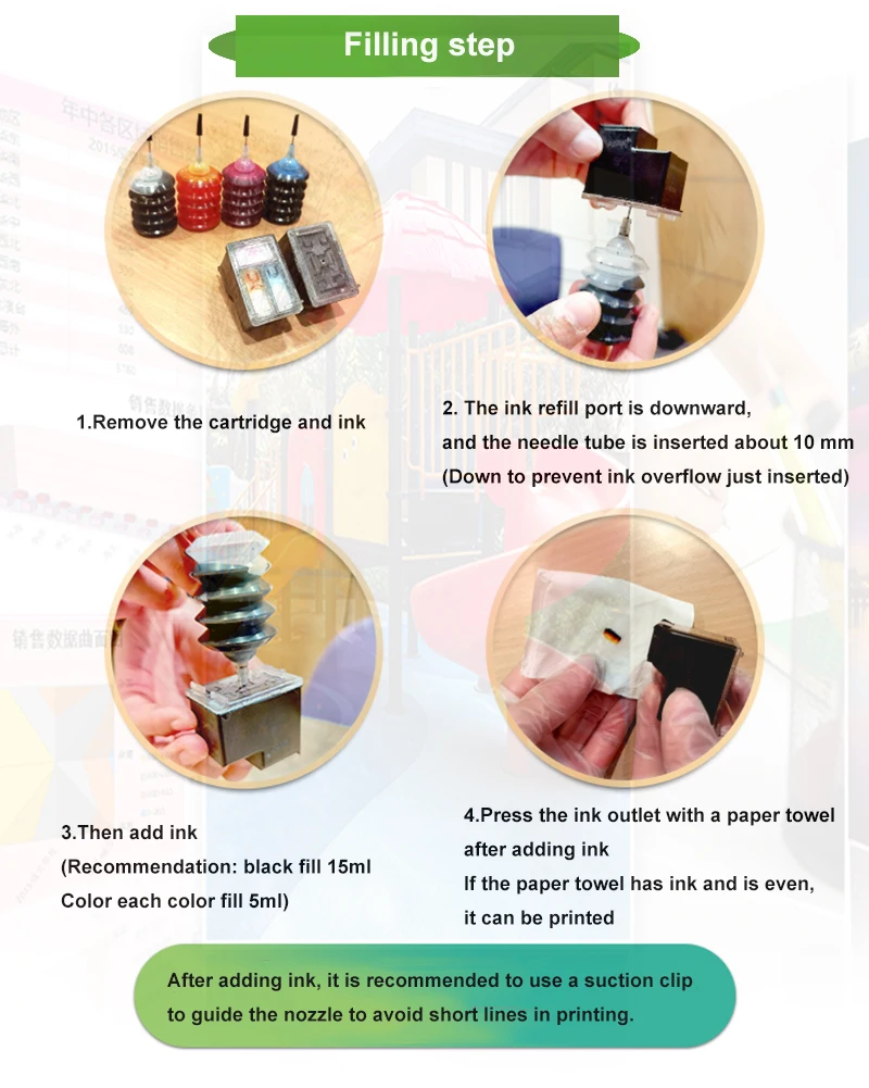 Vilaxh PG-540 CL-541 PG540 CL541 Refillable CISS Ink Cartridge for Canon Pixma MG2250 MG3150 TS5151 TS5150 MG4250 MG3650 MX475 - 4