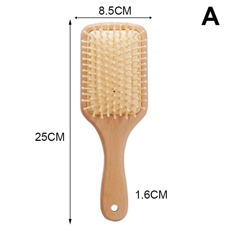 Professional Wooden Hairbrush: Anti-Loss Scalp Massage Comb