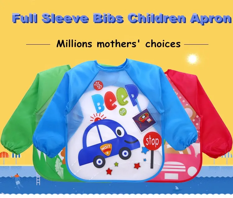 Tablier Imperméable 3 Poches 2 Tabliers Peinture Enfant Lictin - Manches Longues Imperméables, 3 Poches, 3-8 Ans Activités Artistiques école