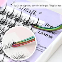 AGARAKU Lash Cluster Tweezers DIY Lashes Pink Tweezer Volume False Eyelash Extensions Lash Applicator Makeup Tools 2