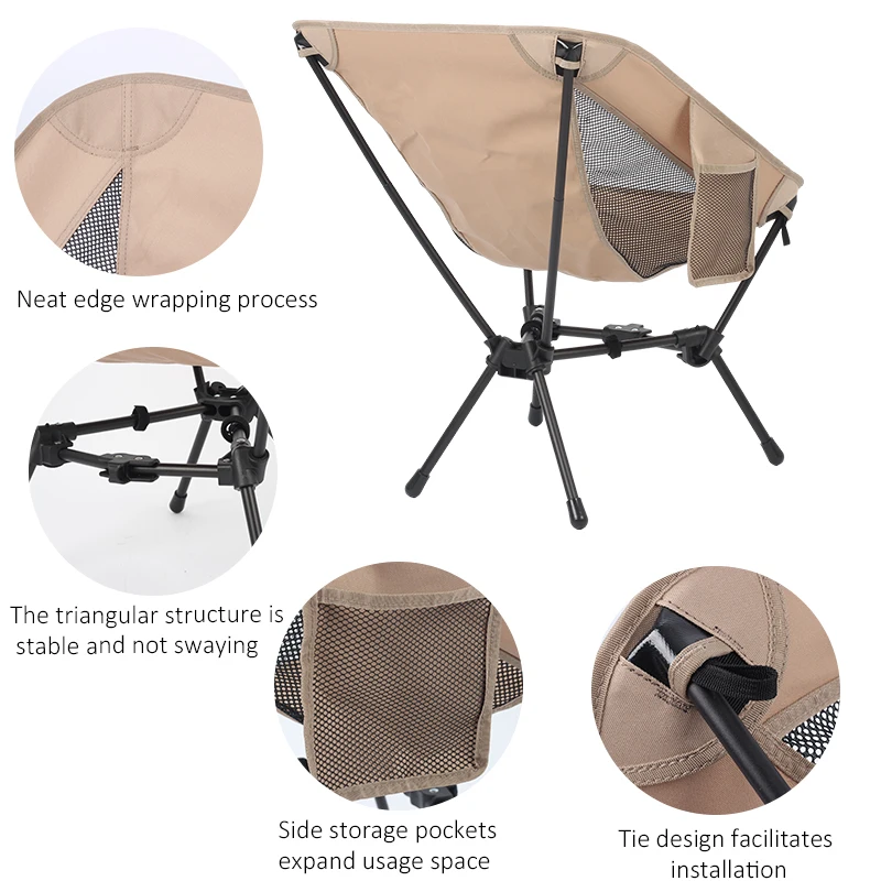 Portable Camping Chair Backpacking Chair Ultralight Folding-Compact, Lightweight Foldable Chairs for Hiking, Beach