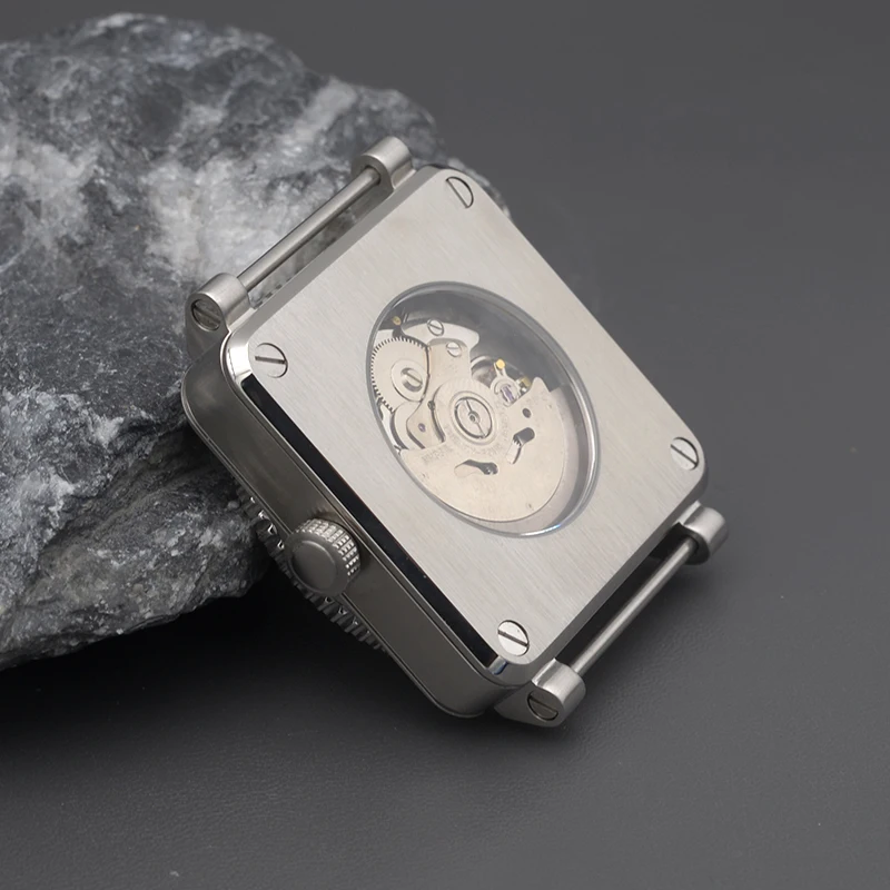 New Square Men's Watch C3 Luminous 28.5mm Dial Watch Cases NH36 Movement Fashion Bezel Sapphire Glass 20ATM Waterproof Diver watch dial accessories watch face accessories diving watch