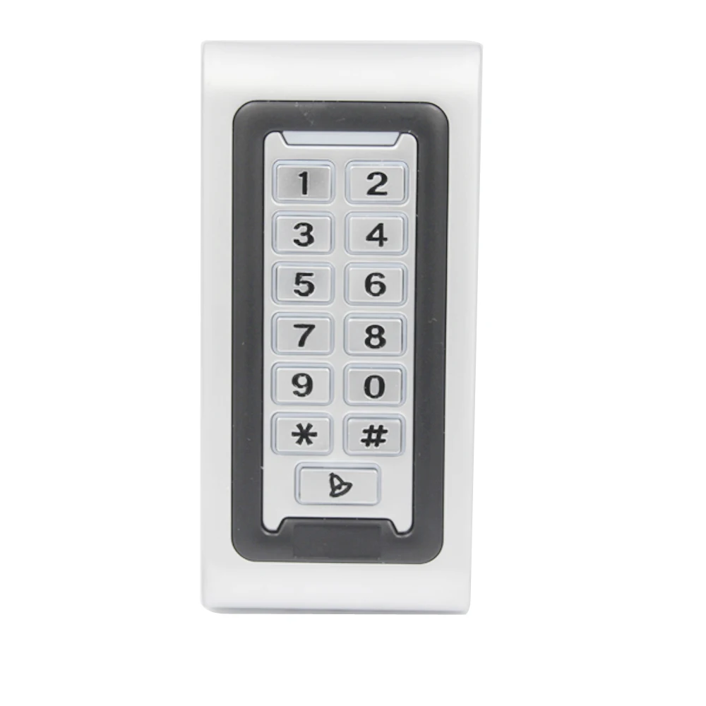 

Backlight Metal Stainless steel access control Reader 2000Users WG26 input and output security 125Khz RFID Access Control Keypad