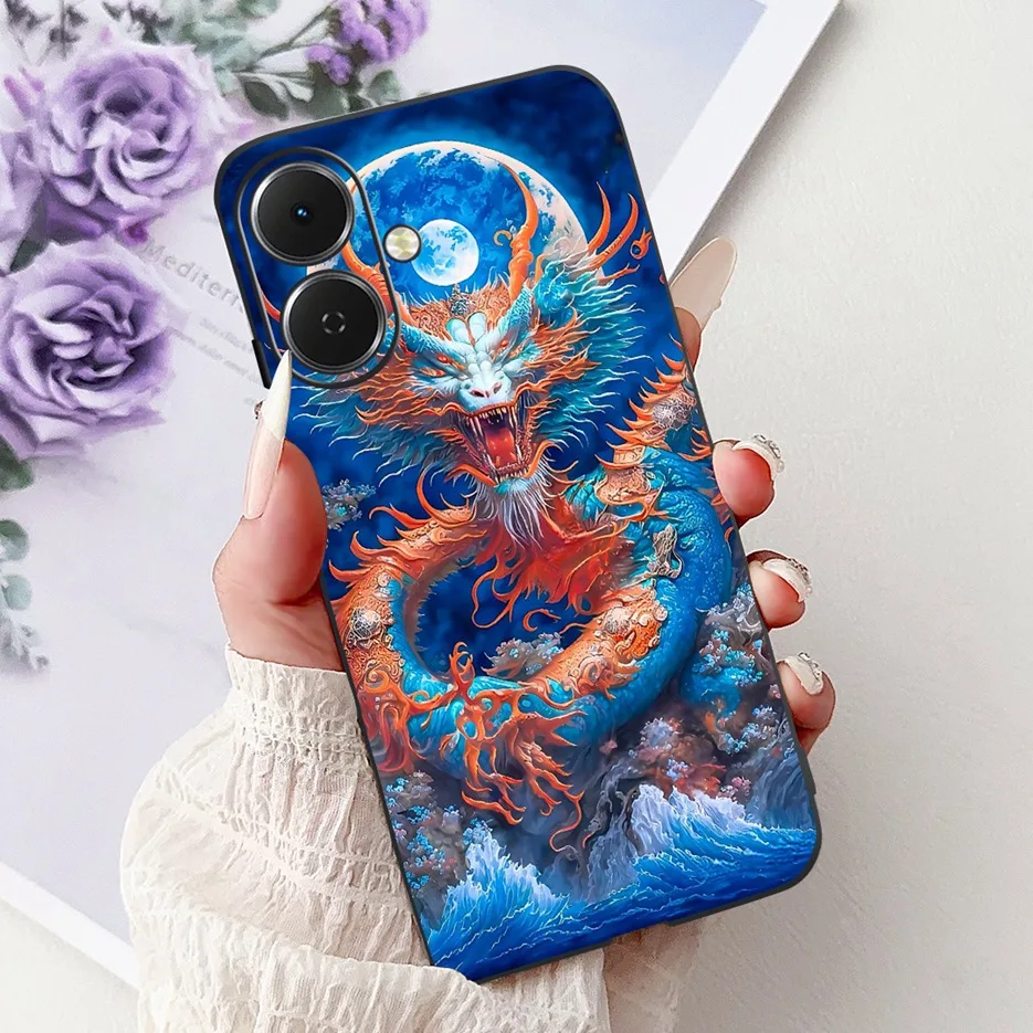 Stylish Painted Soft Silicone Phone Case - Vibrant Design Back Cover