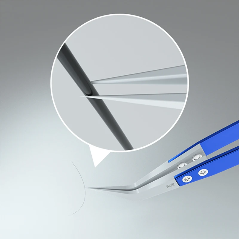 MiJing Anti-static Ceramic Stainless Steel Tweezers Maintenance Industrial Precision Curved Straight Tweezers Repair Tools precision tweezers esd anti static tweezers ceramic tweezers