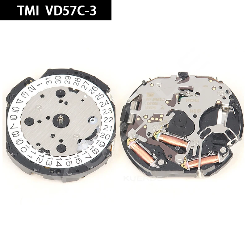 Фото TMI VD57C-3 Япония кварцевый механизм данные на часах 3 часа Стандартный хронограф механизм 6.9.12 маленький секундный часы аксессуары №1