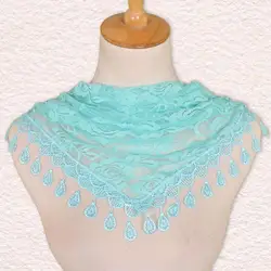Women Wrap Stylish Lace Tassel Women Wrap Elegant Appearance Triangle Scarf