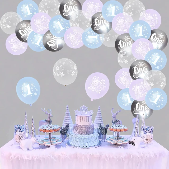 Frozen Theme Snowflake Winter Onederland 1st Birthday Party Decorations  Balloon Garland Kit Silver For Boys Girls First Supplies - Ballons &  Accessories - AliExpress