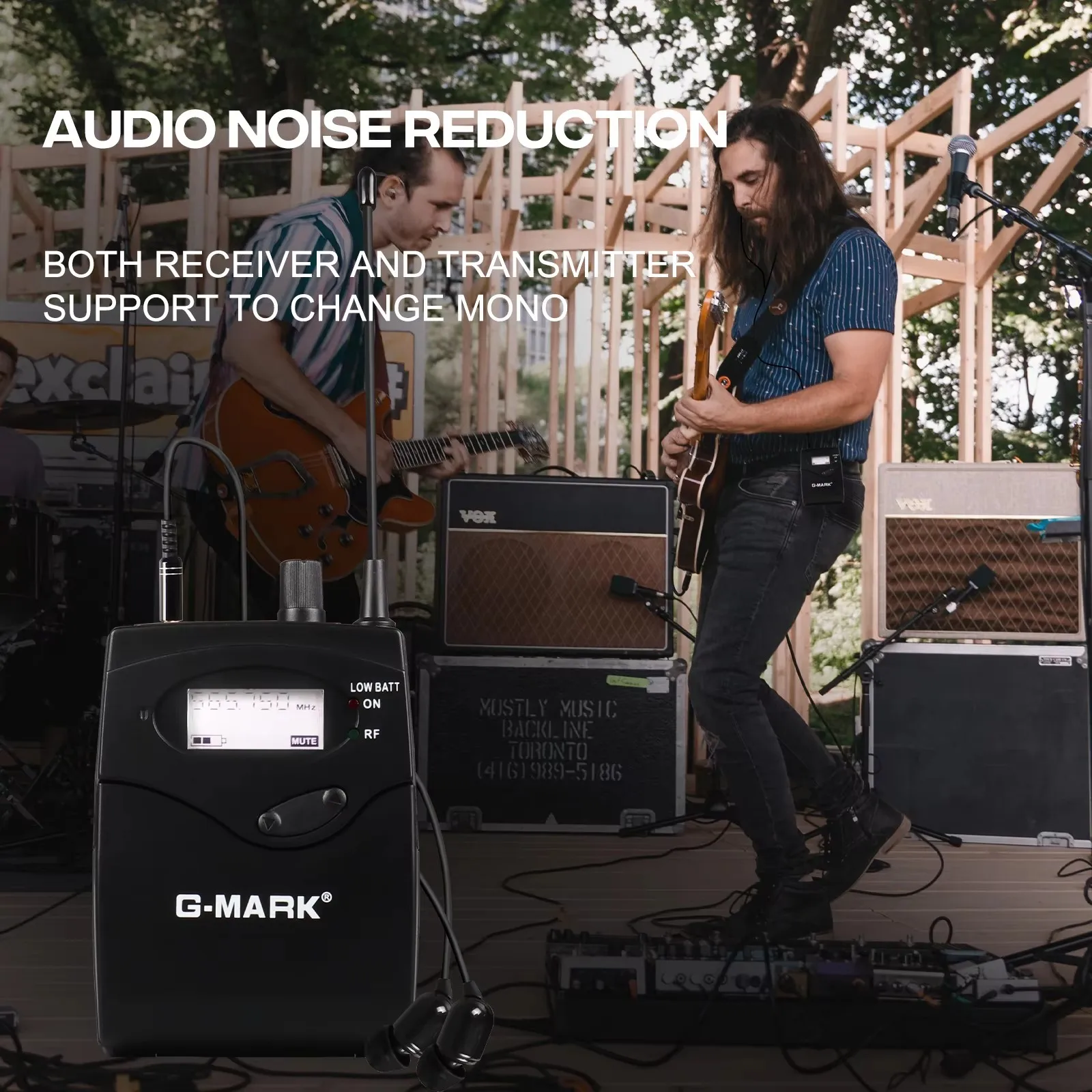 G-MARK G5.1IEM UHF Wireless In Ear Monitor System for Stage  Performances Outdoor Singers Real-time Listening Earphones Return