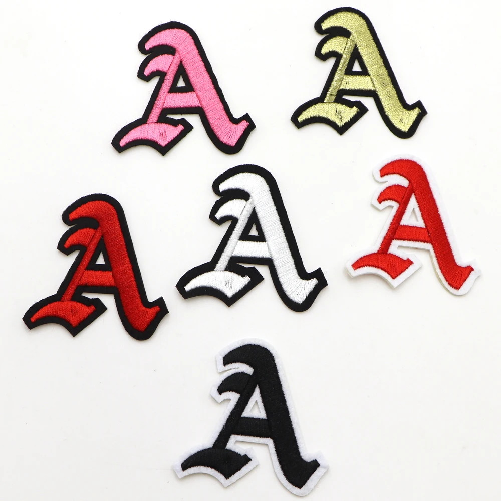 Chenille Sticker Patch Rhinestone Letter Patches Suede Fabric Patch Gothic Alphabet Embroidery Patches Iron On Letter Patch A-Z Patch Embroidered Sew On Patches For Clothing Name Diy 1PC