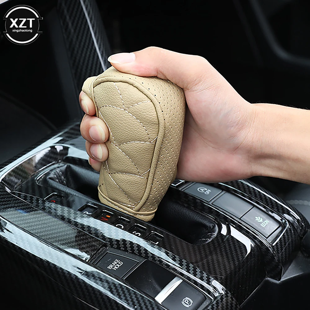 CarGearShiftKnobCoverProtectorUniversalPULeatherNonSlipCar