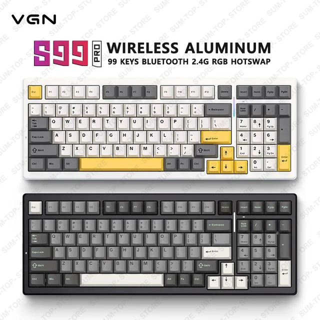 メカニカルゲーミングキーボードVGN-S99プロワイヤレス,アルミニウム 