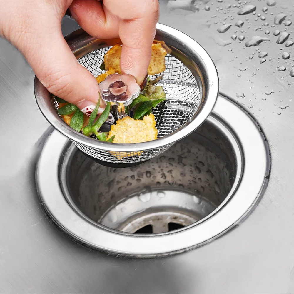 Filtro Per Lavello Da Cucina Con Ventosa E 50 Sacchetti Retina Usa E Getta - Colino In Acciaio E ABS Con Barra Porta Asciugamani