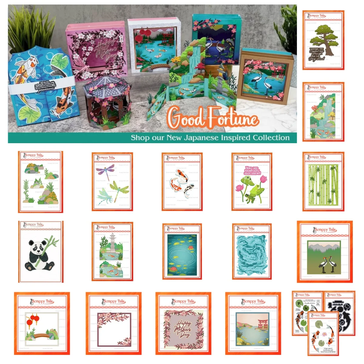 2026년 4월 폭포 잉어 식물 개구리 잠자리 금속 커팅 다이 투명 스탬프 스텐실..