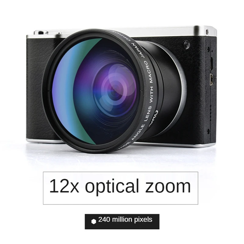 4 Inch Digital Camera Ultra HD 24 Million Pixel 1080P 12X Optical Zoom Mini Single Camera IPS Press Screen SLR Camera