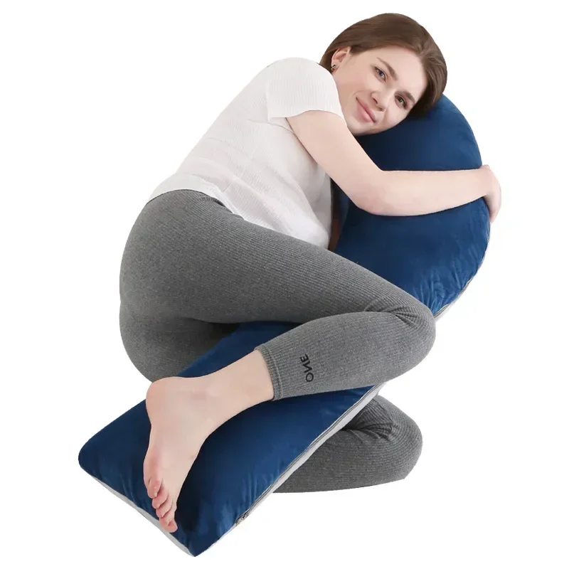 

Новая Вязаная J-образная подушка для беременных, подушка для грудного вскармливания и боковой сна, подушка для талии, подходит для беременных женщин