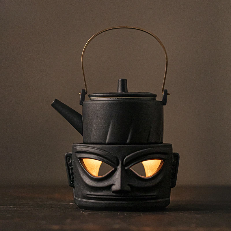 Sanxingdui เทียนเตาชาอุ่นเปิดไฟร้อนชาความร้อนเตาอบฐานฉนวนกันความร้อนชาฉนวนเครื่องครัวรอบ 1