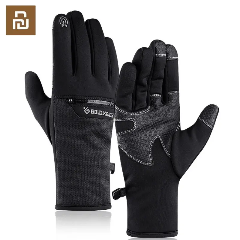 

Водонепроницаемые флисовые перчатки Youpin, мужские Перчатки для мотоциклистов, велосипедные аксессуары для сенсорного экрана, велосипедные зимние перчатки, перчатки для катания на лыжах