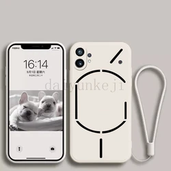 Liquid Silicone Shockproof Protective Case with Lanyard and Soft Touch Finish for Nothing Phone 2A (White)